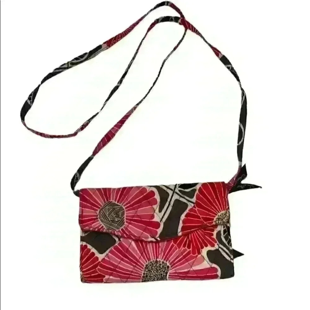 VERA BRADELY WALLET AND CROSSBODY PINK GRAY - Picture 2 of 6